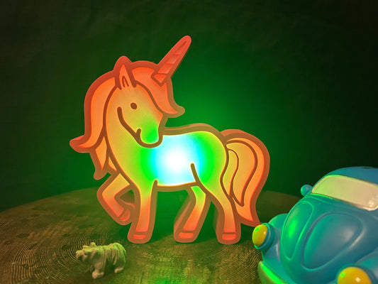 Table Night Light Unicorn  light for horse lover with Remote, USB, Color-Changing light with Remote