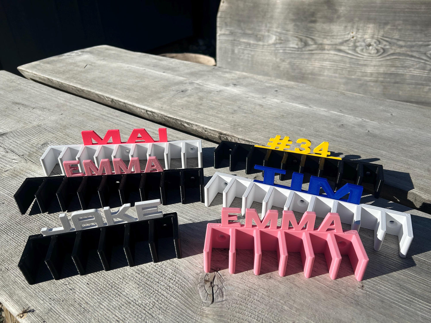 2 - Personalized 6 Hockey stick Holder, Wall-Mount for Hockey Stick Stick Organizer gift hockey  Organizer sports gear gift for 2 - Gift<30