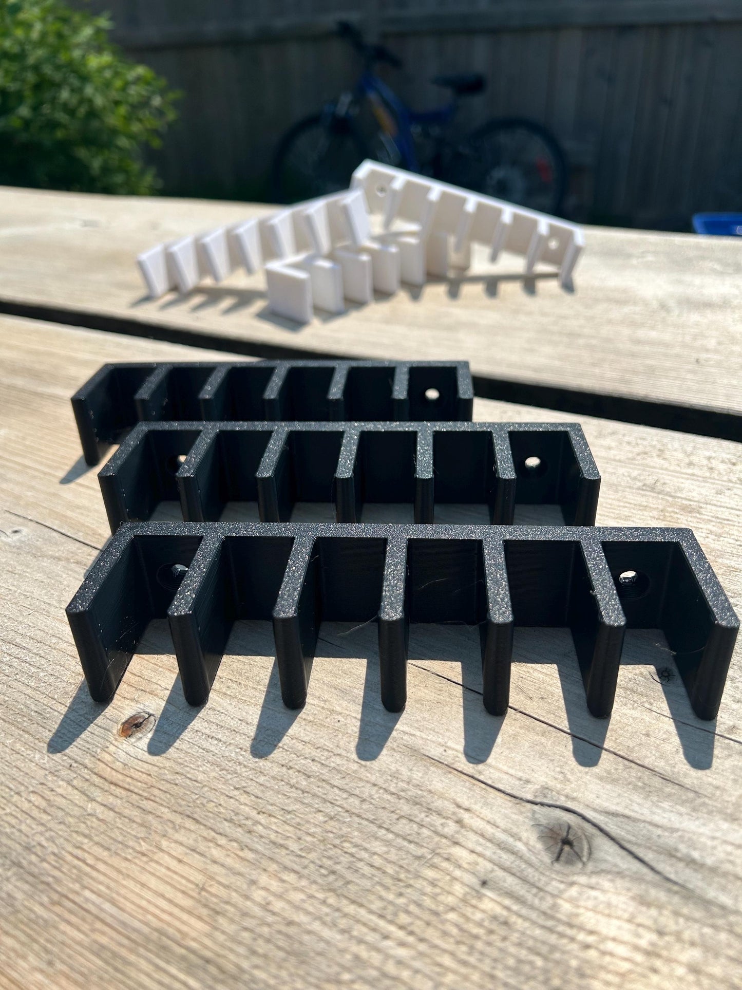 Pack of 3 Wall-Mounted Hockey Stick Rack: Holds 6 Sticks each , Multiple Colors available