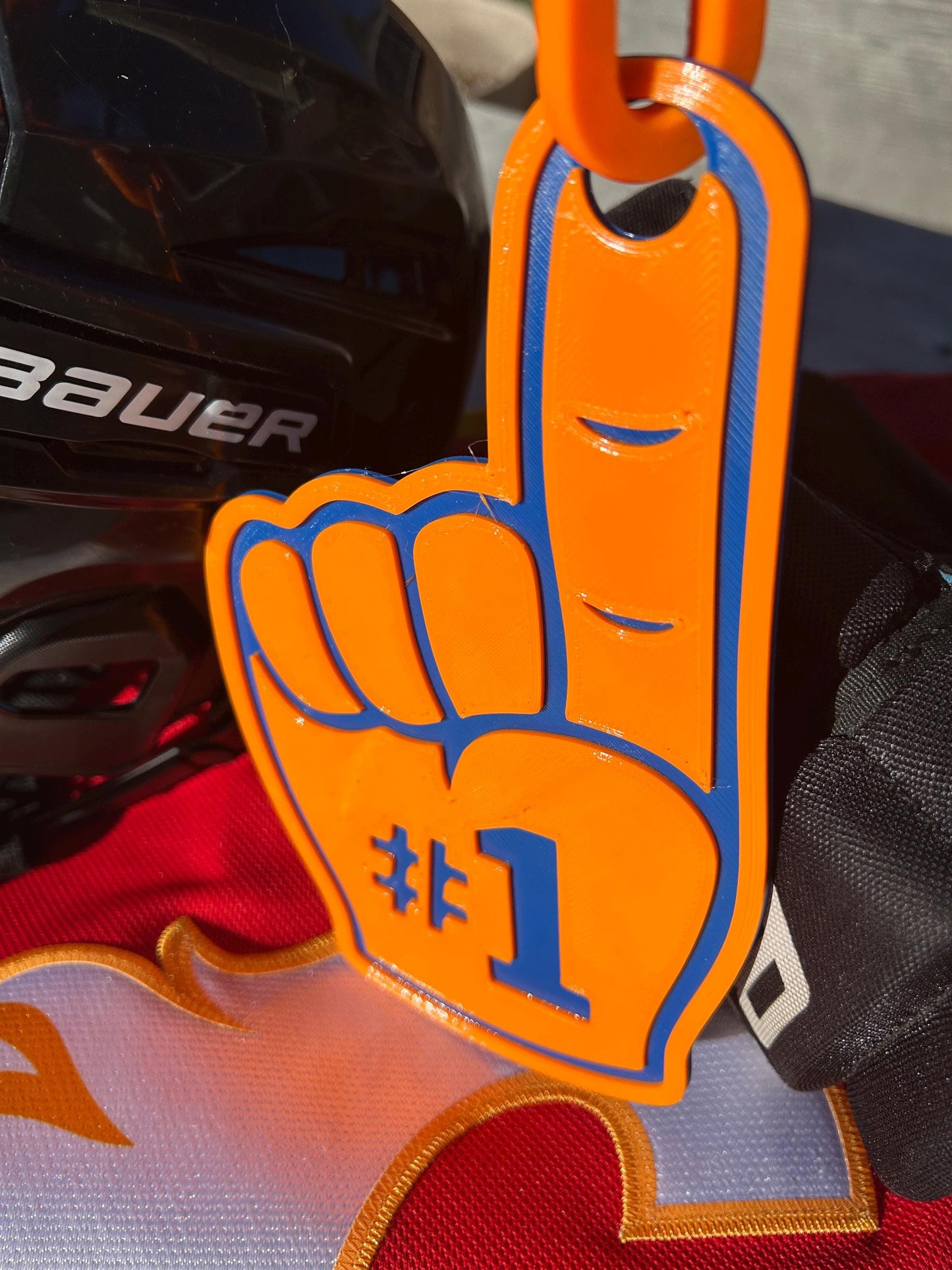 Custom Giant Necklace #1 Fan, Sport Fan gear swag, Oversize Logo with Colours Chain, #1fan, Perfect Gift