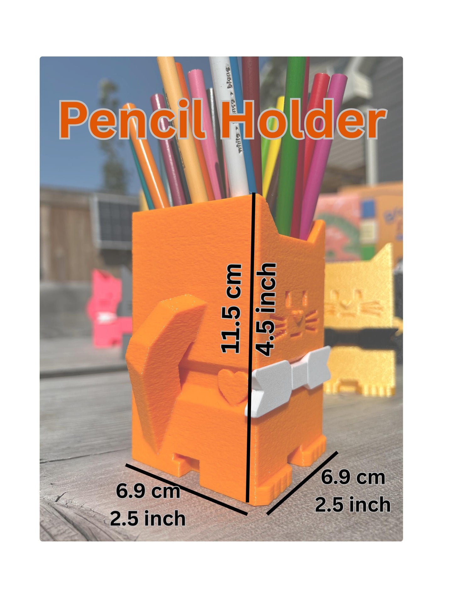Pencil Holder Desk organizers for Cats lover, Gift Multiple Colors available gift under 30