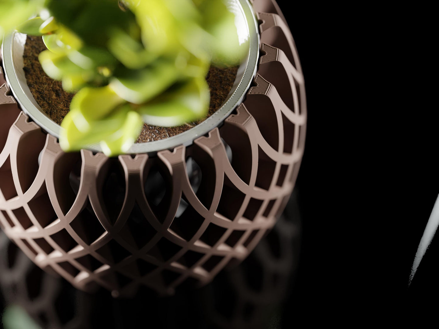 Indoor Planter, Home Decor, Office Decor Plant Pot Interweave