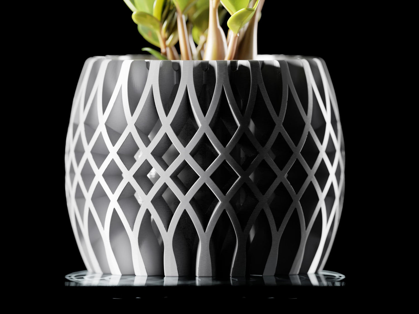 Indoor Planter, Home Decor, Office Decor Plant Pot Interweave