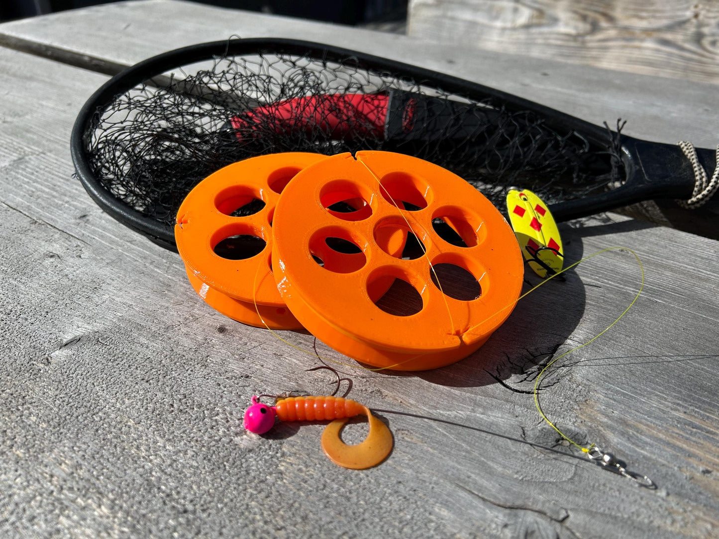 Rodless Fishing Reel Double Set kit Travel Kit fishing everywhere survival fishing lightweight fishing gear