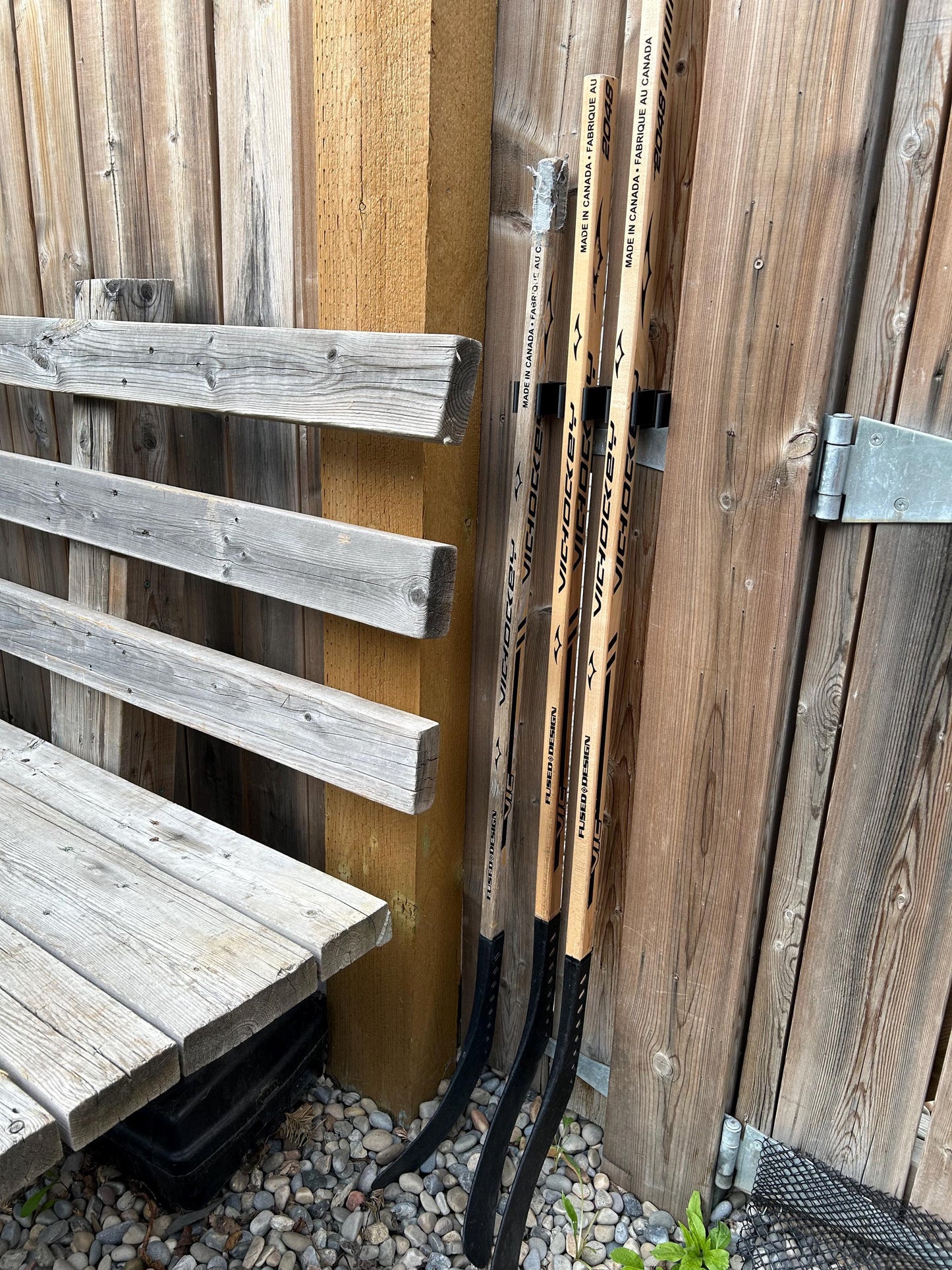 Pack of 3 Wall-Mounted Hockey Stick Rack: Holds 6 Sticks each , Multiple Colors available