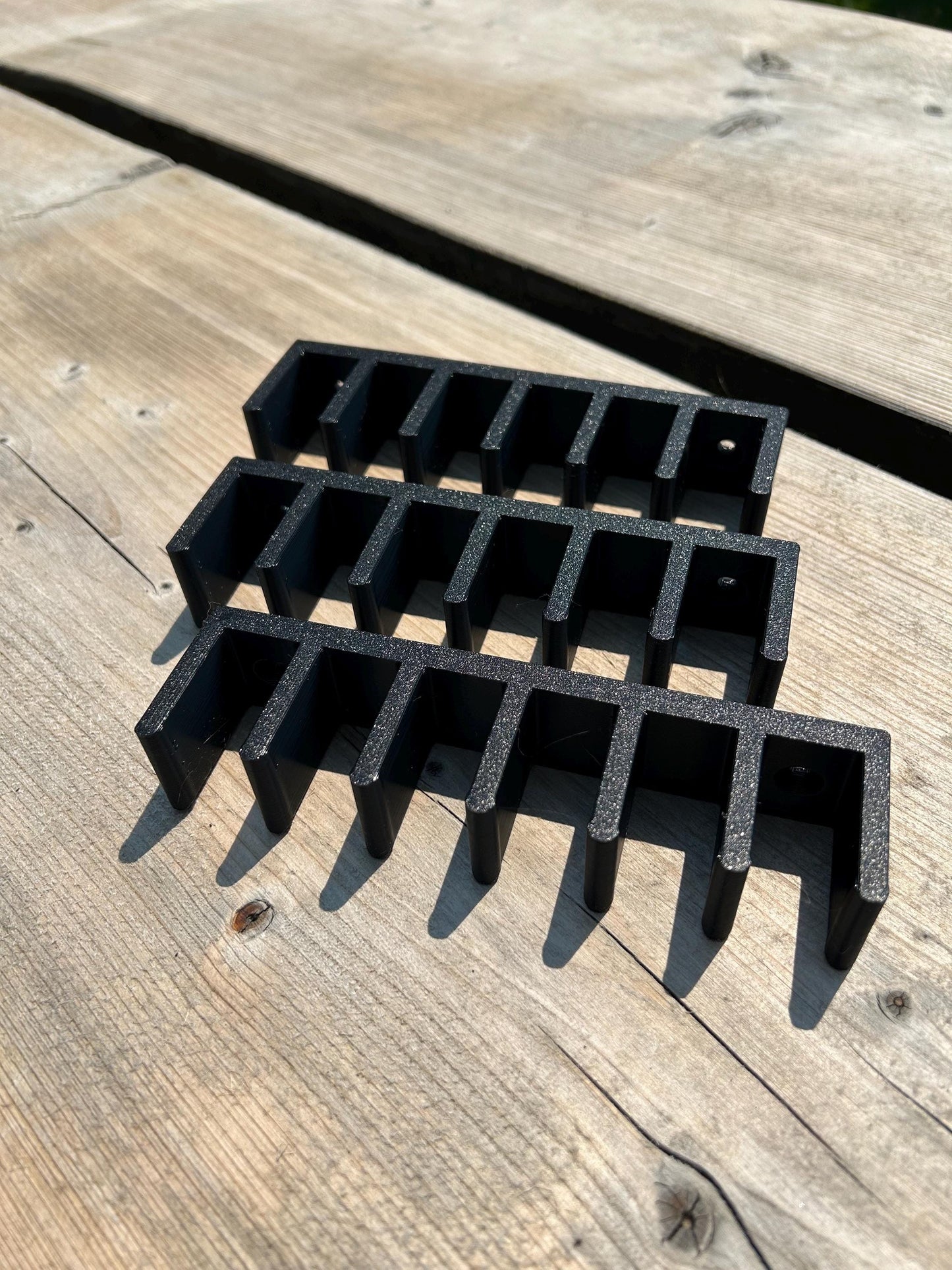 Pack of 3 Wall-Mounted Hockey Stick Rack: Holds 6 Sticks each , Multiple Colors available