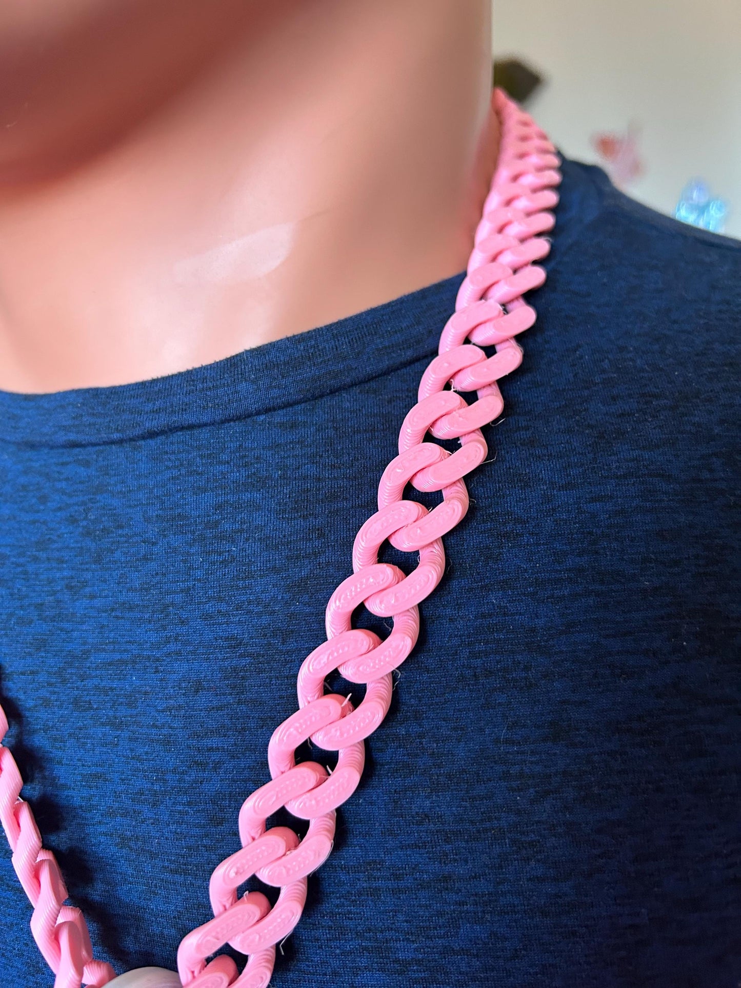 Hockey Fan Mom Giant Logo Necklace - Oversized Sports Swag Chain for Hockey Moms