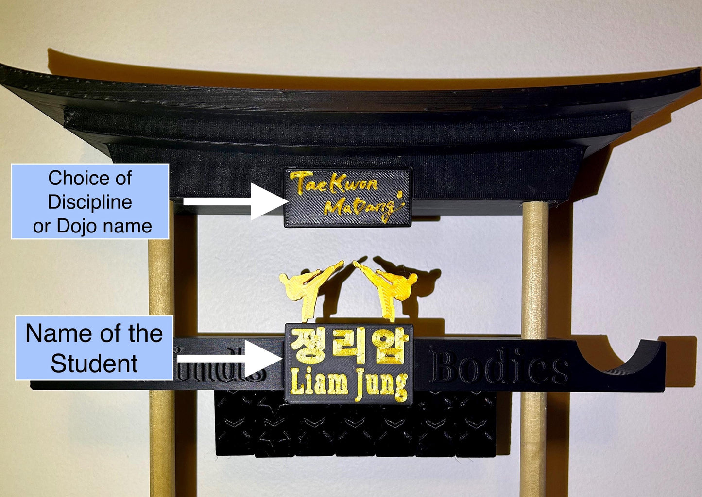 Martial Arts Belt Display Rack, Custom and personalize Martial Arts belt, Stylish & Organized Storage Solution for martial arts belt