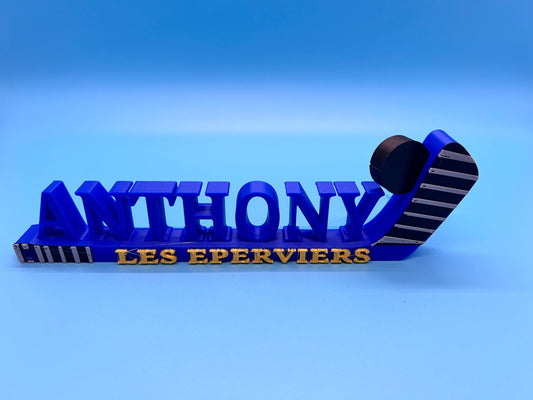 15 Custom Personalize nameplate Hockey Stick, Pack of 15 nametags for your Teammates, hockey lover, Team Building Gifts