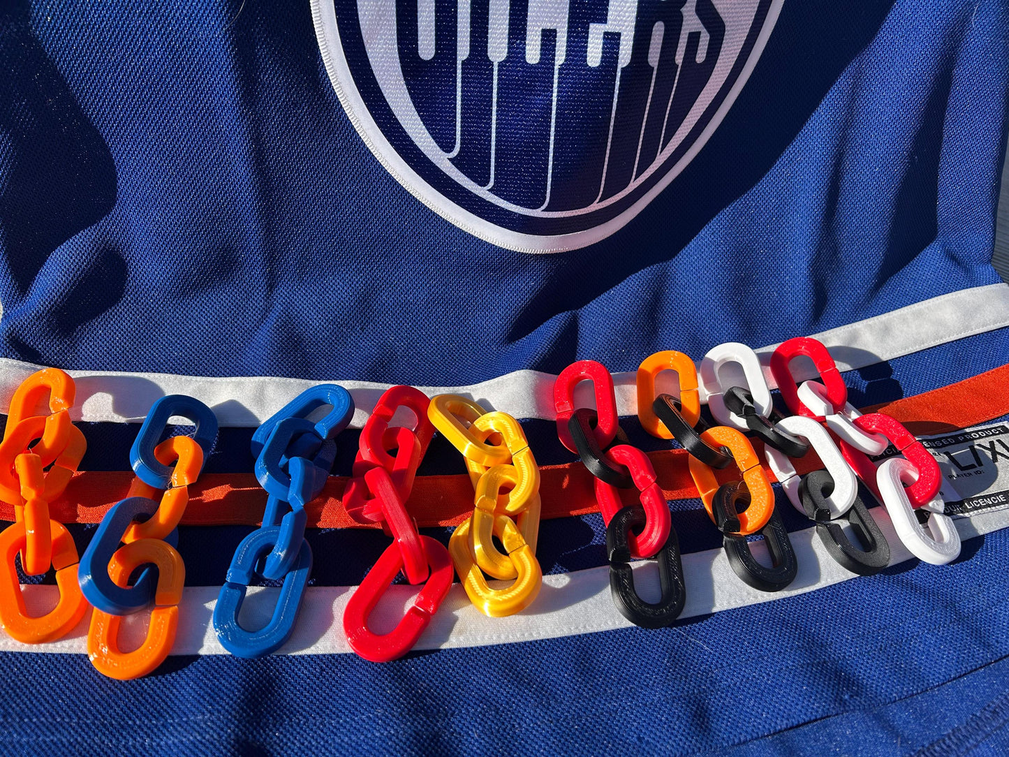 I love hockey Custom Giant Necklace, Sport Fan gear swag, Oversize Logo with Colours Chain, hockey Dad, Mom, Perfect Gift for hockey lover