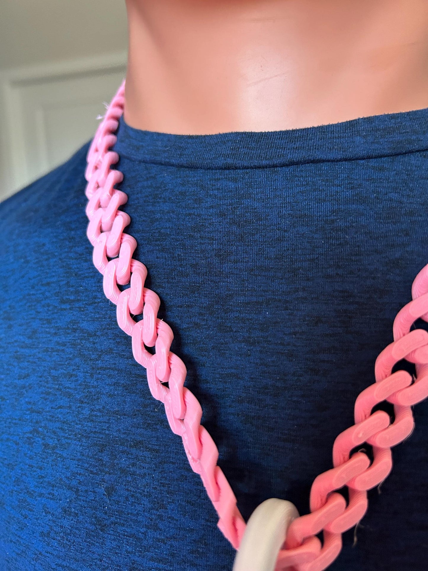 Hockey Fan Mom Giant Logo Necklace - Oversized Sports Swag Chain for Hockey Moms