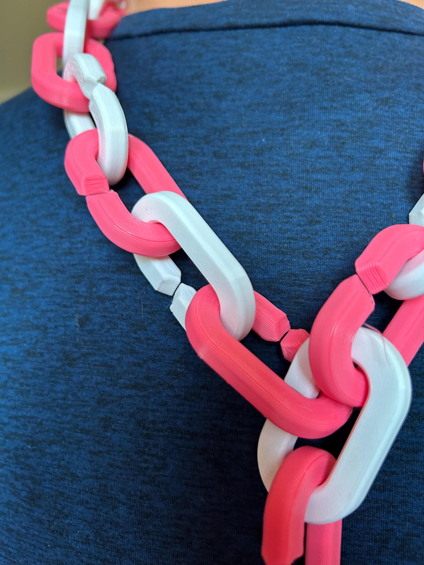 Hockey Fan Mom Giant Logo Necklace - Oversized Sports Swag Chain for Hockey Moms