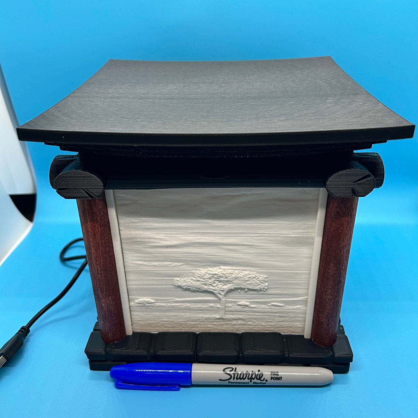 Table lamp with 4 Personalize picture Lithophane to share some Precious moment of Love