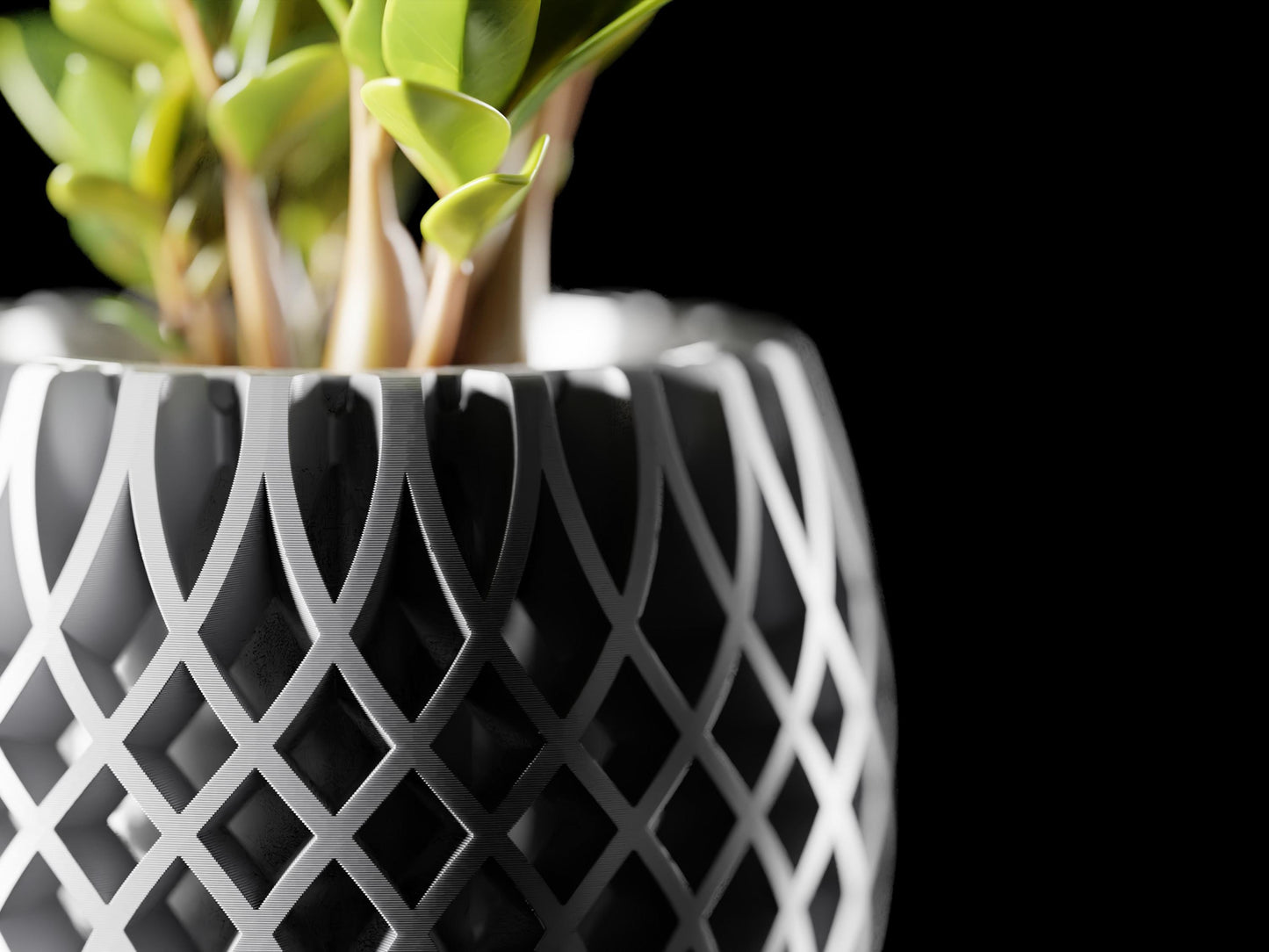 Indoor Planter, Home Decor, Office Decor Plant Pot Interweave