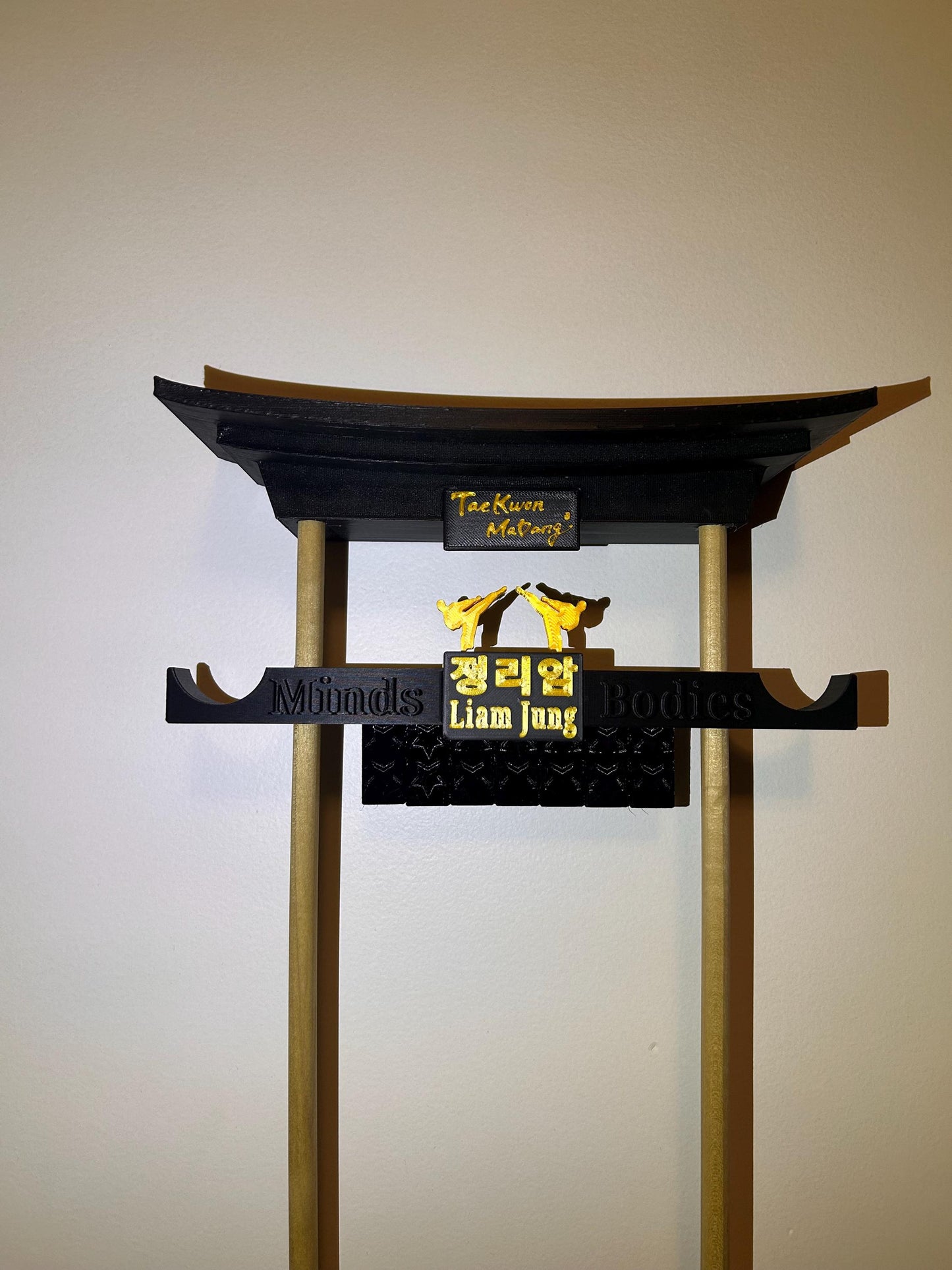 Martial Arts Belt Display Rack, Custom and personalize Martial Arts belt, Stylish & Organized Storage Solution for martial arts belt