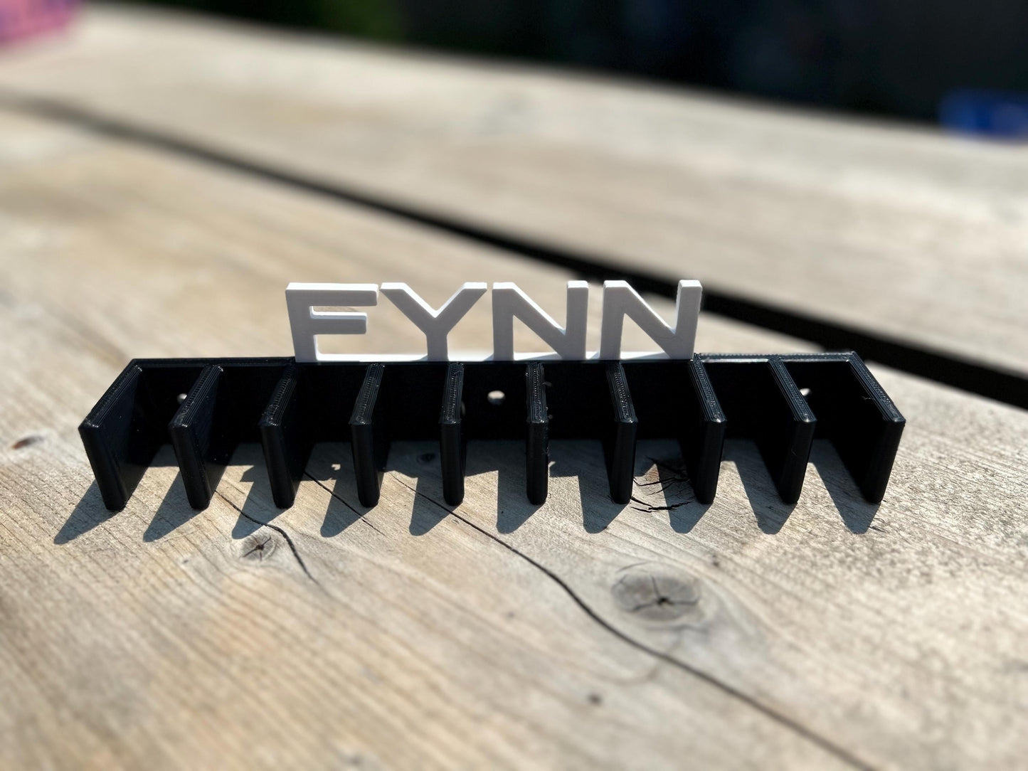 2 Personalized Hockey stick Rack wall mount Hockey rack organizer for 9 Hockey stick hocker pack of 2,  Personalized Hockey Gear Holder gift