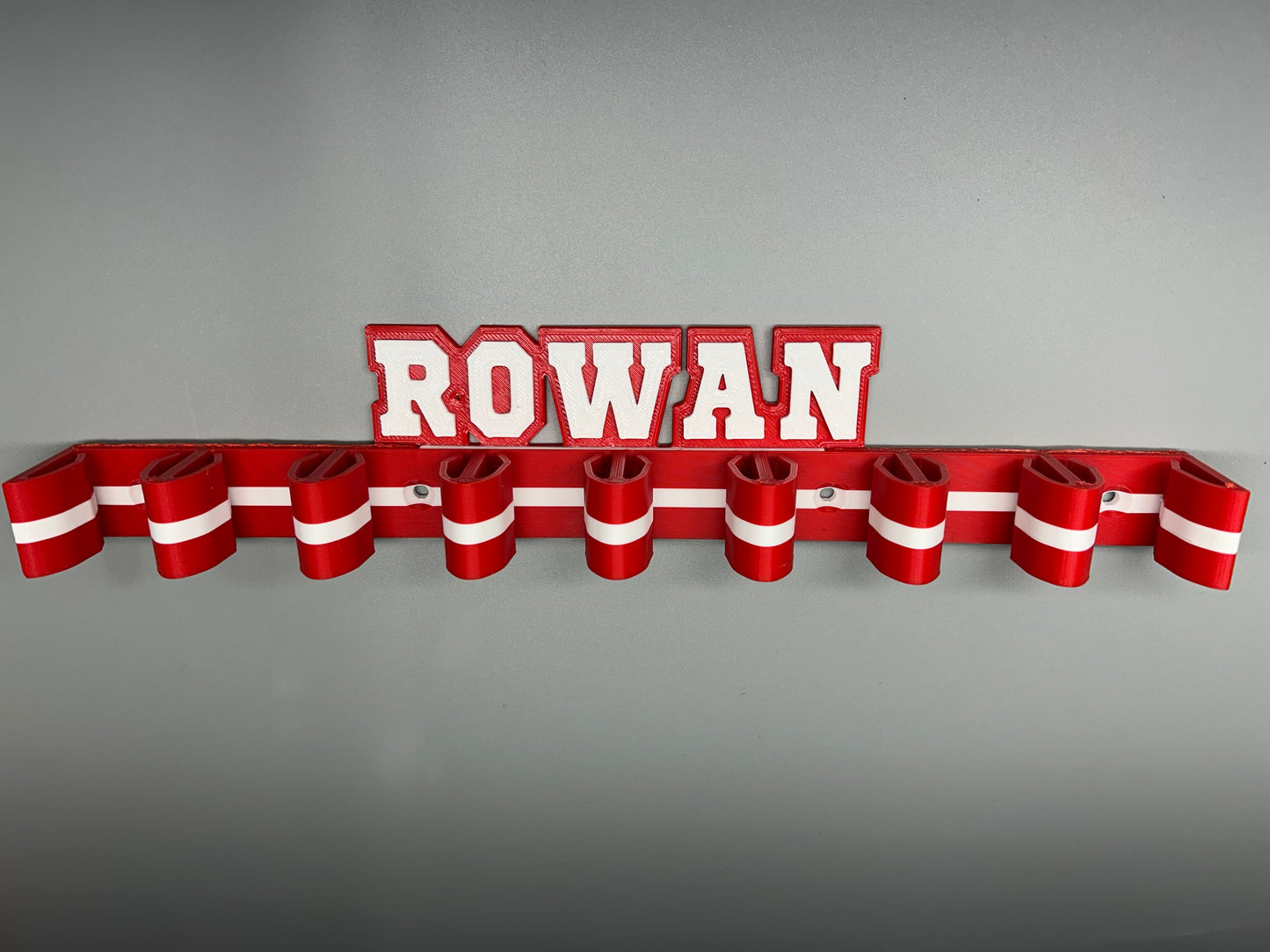 Hockey Stick Display Rack Holder for 8 Mini and Regular Stick Wall mount Holder, Room Organizer garage and arrange Playroom