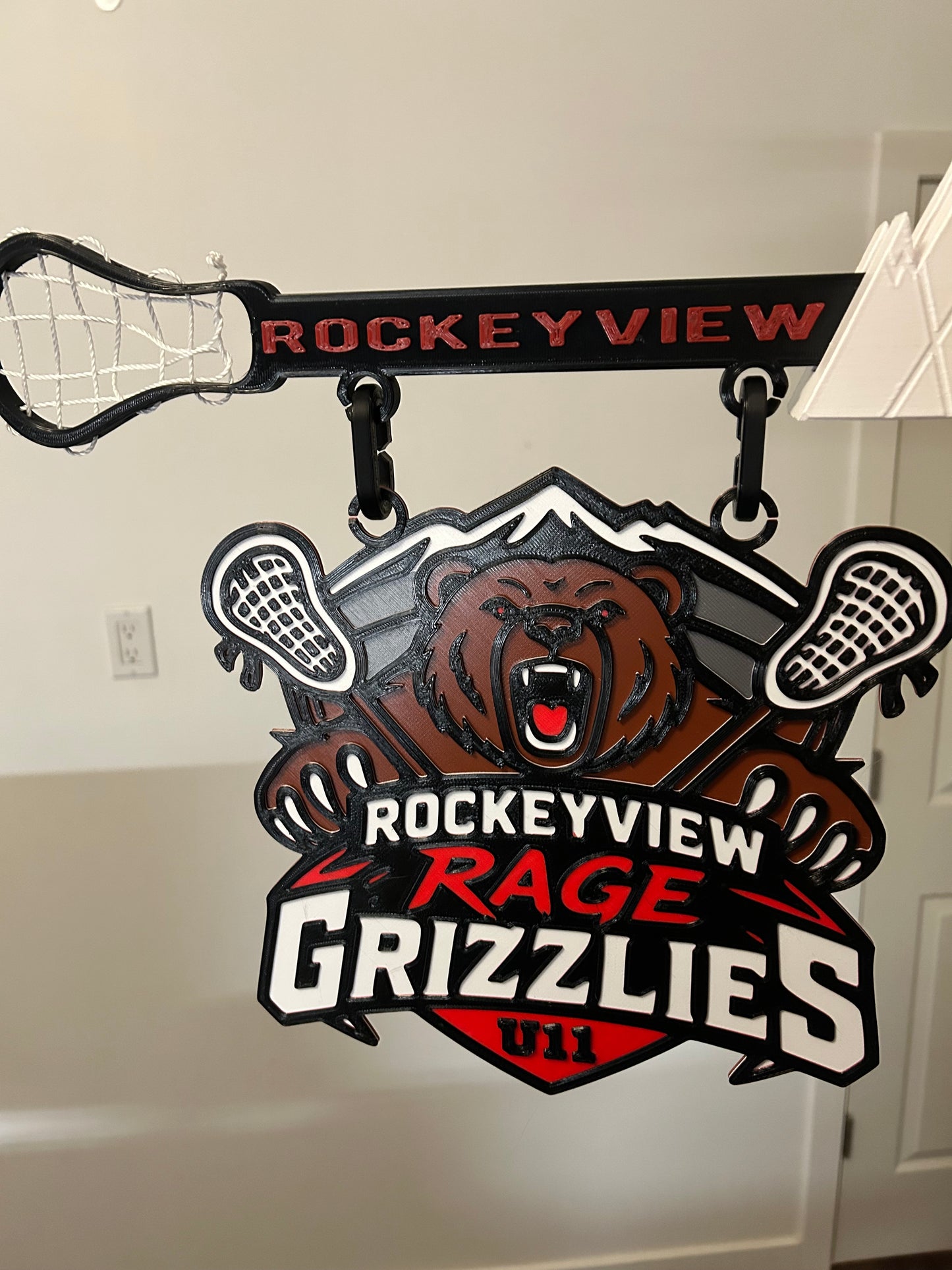 Custom Hockey Locker Room Banner — 3D Printed Team Sign | Magnetic | Free Logo Design