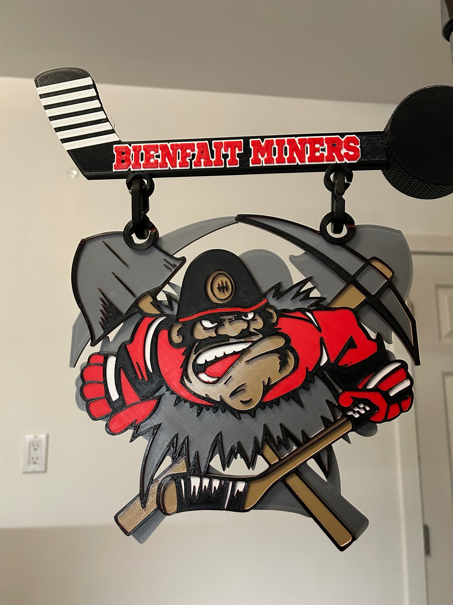 Custom Hockey Locker Room Banner — 3D Printed Team Sign | Magnetic | Free Logo Design