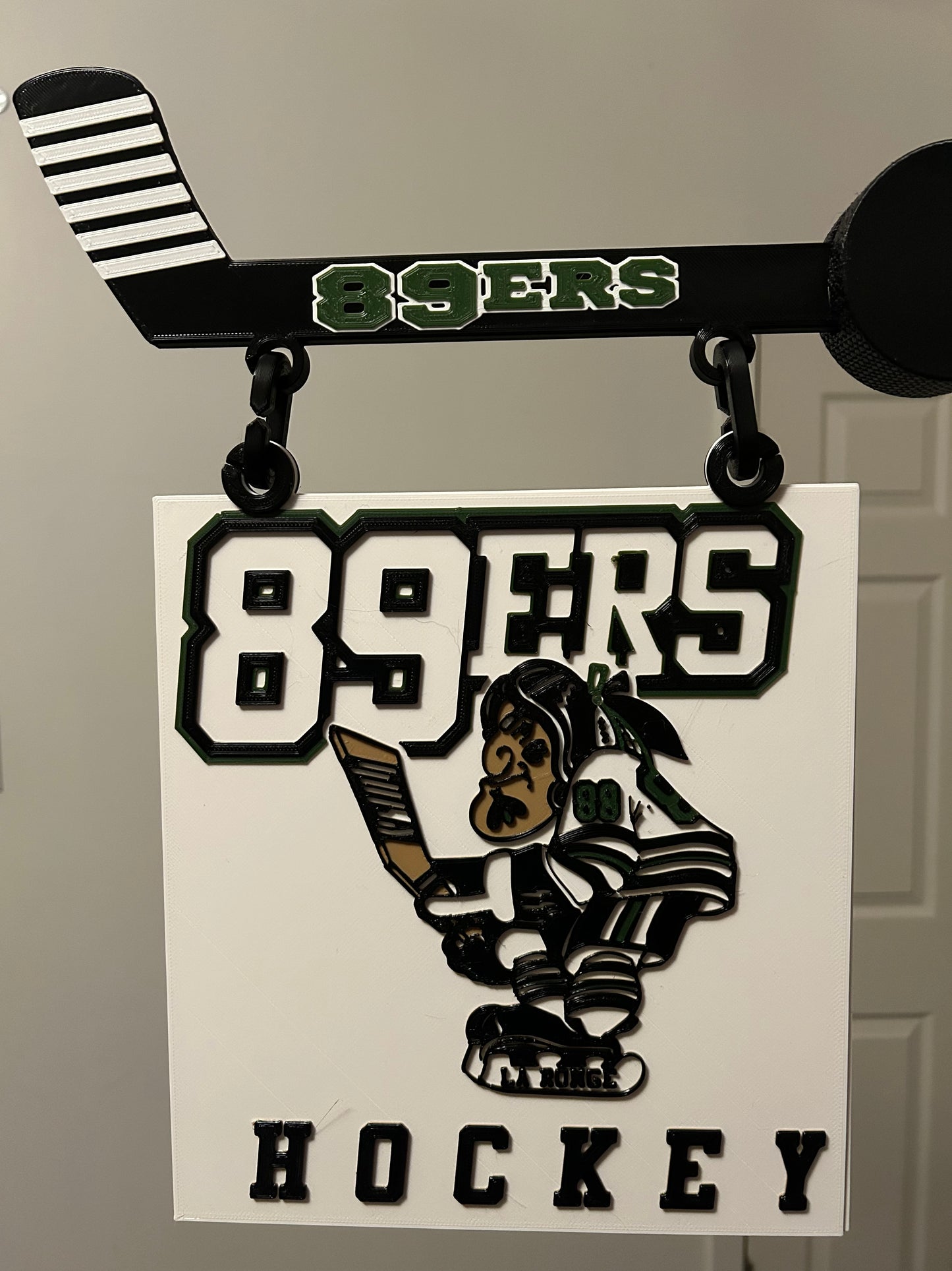 Custom Hockey Locker Room Banner — 3D Printed Team Sign | Magnetic | Free Logo Design