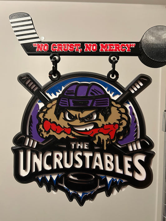 Custom Hockey Dressing Room Banner — Magnetic 3D Team Sign | Locker Room Door | Free Logo Design