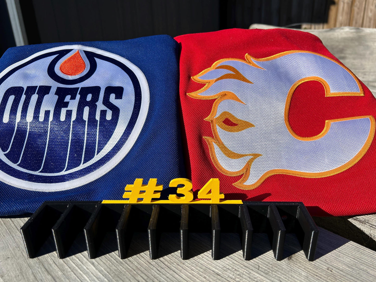 Personalized Hockey stick holder wall mount Hockey rack organizer for 9 Hockey stick hocker player Hockey Holder stick holder gift under 30