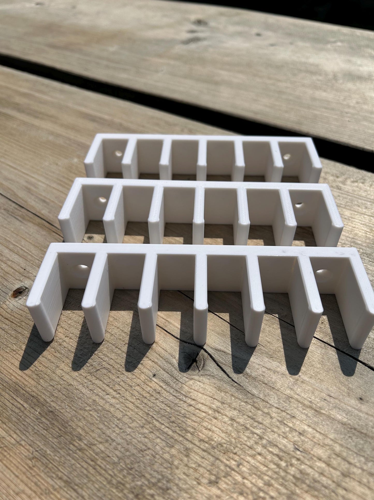 Pack of 3 Wall-Mounted Hockey Stick Rack: Holds 6 Sticks each , Multiple Colors available