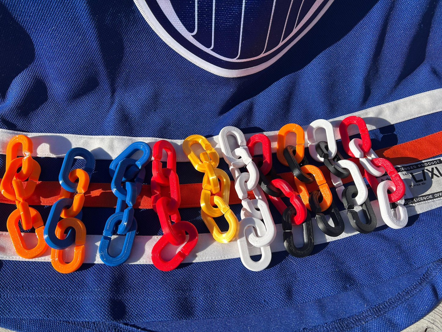 Hockey Fan Mom Giant Logo Necklace - Oversized Sports Swag Chain for Hockey Moms