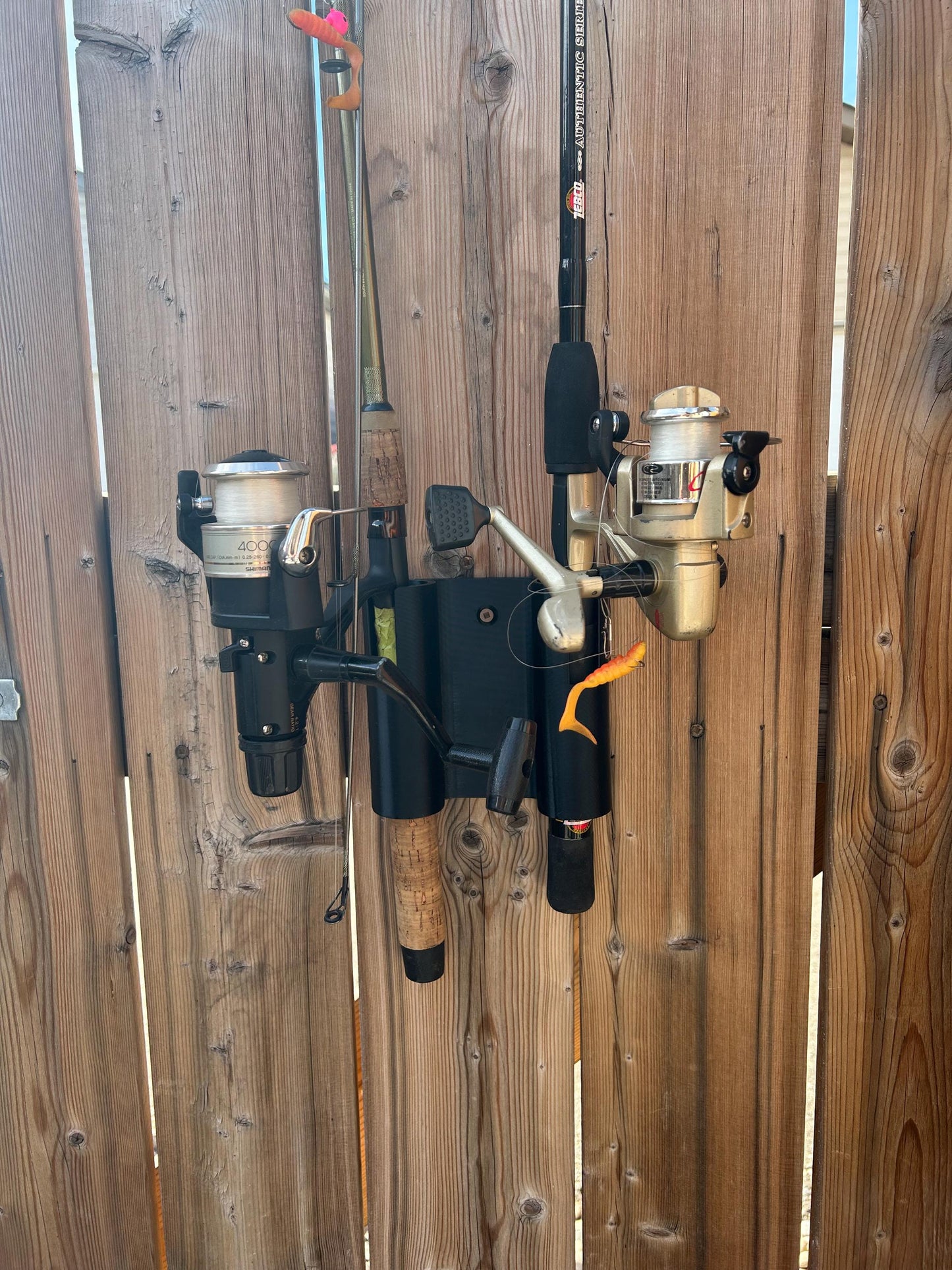 Rod Fishing Holder for 2 Fishing rod, Wall or Ceiling Mount -Heavy duty  Compact Garage Storage Rack | Fishing Pole Organize