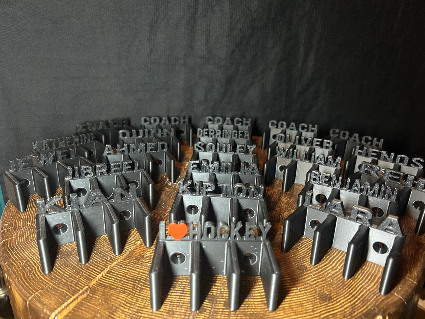 3 - Personalized 3 Hockey stick rack Holder custom gift for hockey (Pack of 3) Wall-Mount Hockey Rack sticks Organizer gift for 3 gift <30