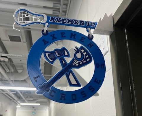 Custom Hockey Locker Room Banner — 3D Printed Team Sign | Magnetic | Free Logo Design